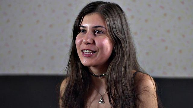 A submissive teen get humiliated in public by a group of big-dicked guys