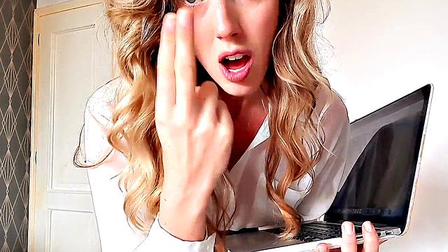 SPH femdom British babe humiliates small dick men