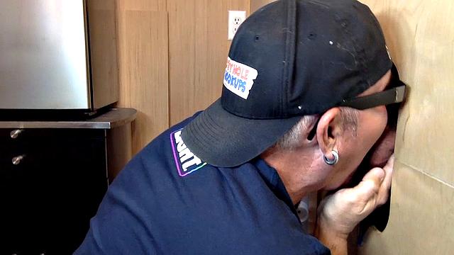 Sucking off a big Latino