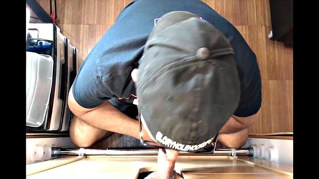 Sucking off a big Latino