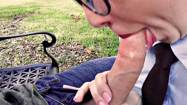 Sexy tattooed babe in glasses rides hard while getting her pussy pounded in doggystyle