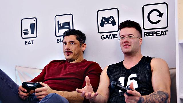 HETEROFLEXIBLE - Rocky Vallarta Gets Visited By Neighbor Clark Delgaty, Ends Up Getting ANAL CREAMPIED