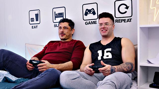 HETEROFLEXIBLE - Rocky Vallarta Gets Visited By Neighbor Clark Delgaty, Ends Up Getting ANAL CREAMPIED