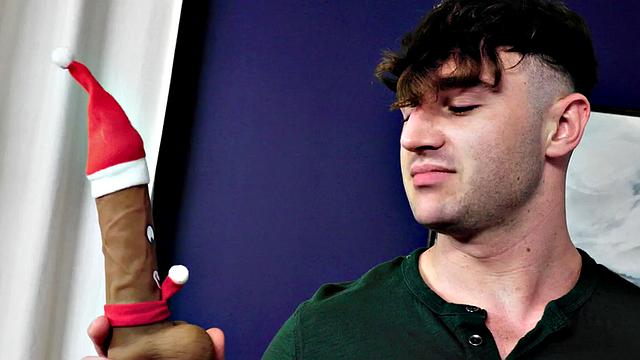 Xmas studs enjoy anal action for Christmas eve