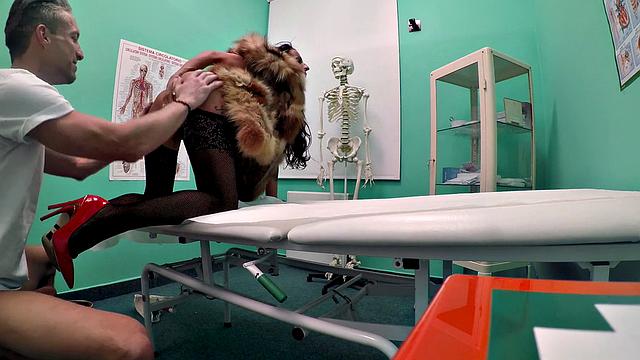 Sexy fur-clad patient wants fucking