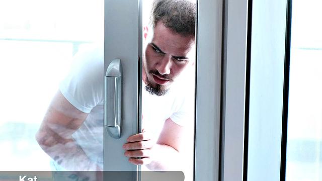 Big-titted MILF Kat fucks a guy who's younger than her