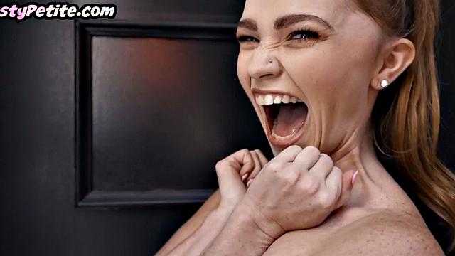 Skinny beauty ravaged by lucky gent