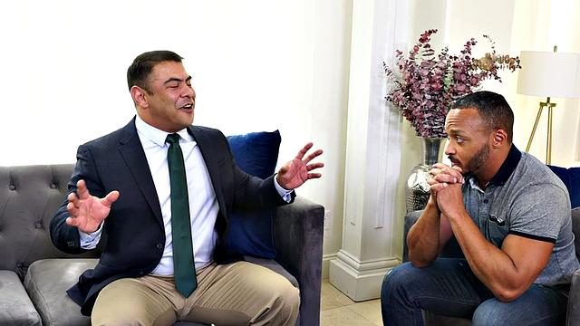 Mesmerized Ebony hunk fucks coworker on coffee break