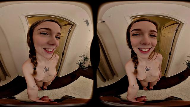 FORBVR - Teen Stepdaughter Gets Excited About Being Watched In Bath By Her Stepdad