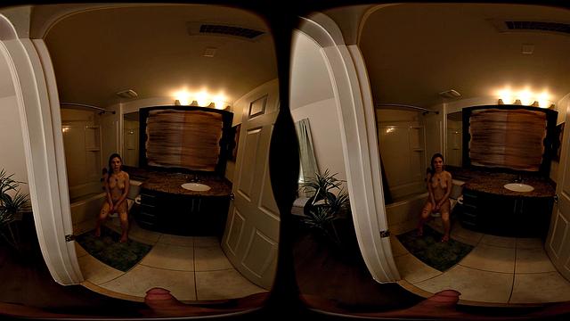 FORBVR - Teen Stepdaughter Gets Excited About Being Watched In Bath By Her Stepdad