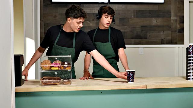 Nympho twink dude fucked by mature gay in anal hole