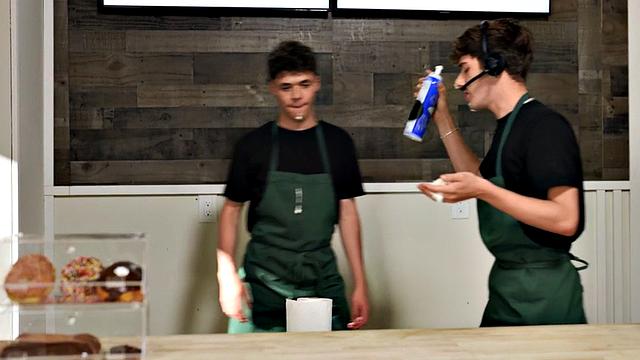 Nympho twink dude fucked by mature gay in anal hole