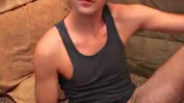 Vincenzo is super horny and exposes his stiff dick. After giving his cock a good workout, Vincenzo shoots all over his face and licks up the remains.