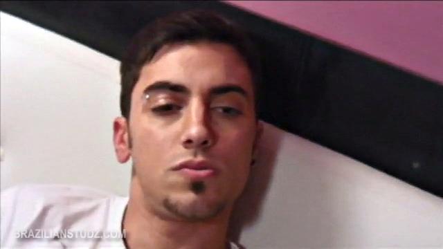 After the group of muscular Latin studs has congregated at the bar, Heriberto takes charge of the sexually tense room by inviting all customers into the back for a strip show.