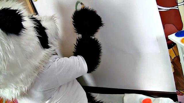 Unusual fun in teenager room