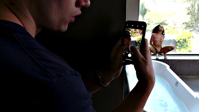 Bathing Her Bodacious Form