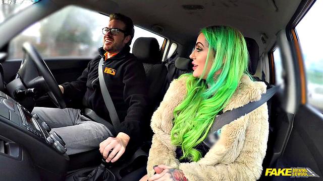 Tattooed bombshell goes wild in reverse cowgirl & doggystyle ride