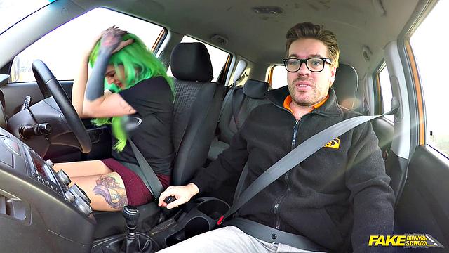 Tattooed bombshell goes wild in reverse cowgirl & doggystyle ride