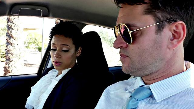Chocolate Cutie Rides Her Driving Instructor