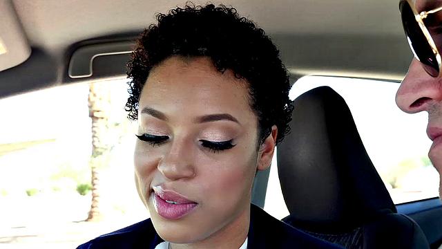 Chocolate Cutie Rides Her Driving Instructor
