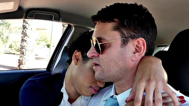 Chocolate Cutie Rides Her Driving Instructor