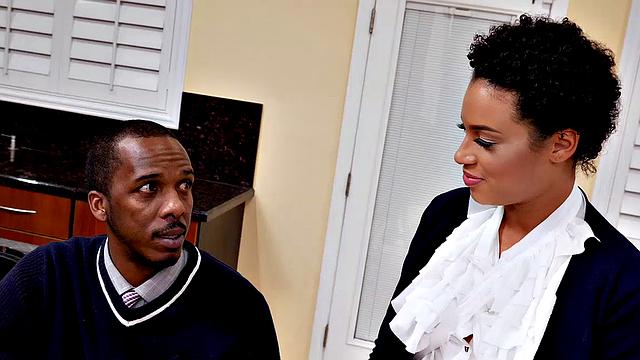 Chocolate Cutie Rides Her Driving Instructor