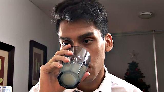 Young Latino Alejo returns to find his daddy in the kitchen. After a bit of how was your day chat, Andres makes it clear he would like to play. It doesn't take long to get his boy stripped down for a bit of ass rimming.