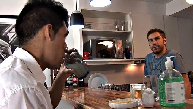 Young Latino Alejo returns to find his daddy in the kitchen. After a bit of how was your day chat, Andres makes it clear he would like to play. It doesn't take long to get his boy stripped down for a bit of ass rimming.