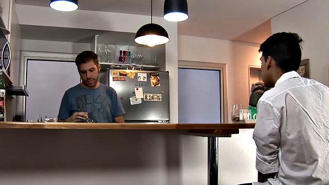 Young Latino Alejo returns to find his daddy in the kitchen. After a bit of how was your day chat, Andres makes it clear he would like to play. It doesn't take long to get his boy stripped down for a bit of ass rimming.