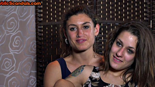 Public BDSM sluts dominated in orgy with voyeurs