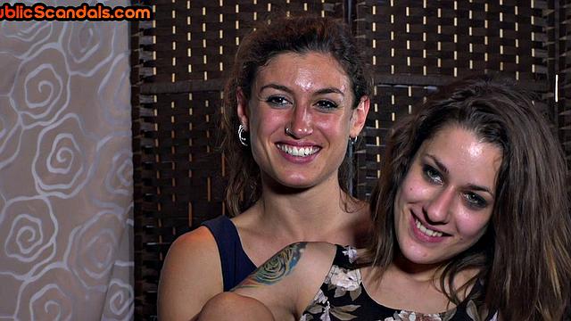 Public BDSM sluts dominated in orgy with voyeurs