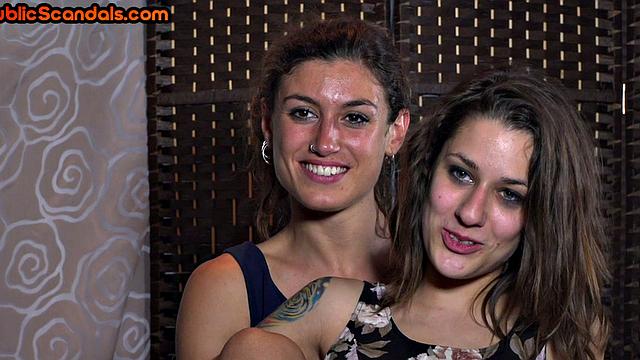 Public BDSM sluts dominated in orgy with voyeurs