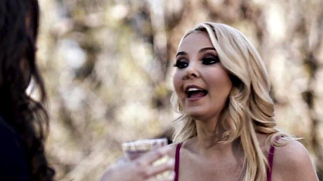 PS small boobs MILF rides partner in soft bedroom sex