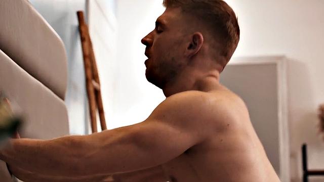 Eager amateur passionately analdrilling stud in gym