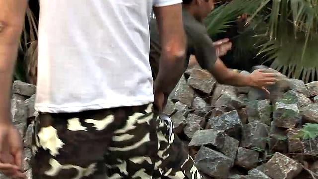 Young Latino Antonio has found a private place to jerk off when he is discovered by Alejo. The older instructs him to get on his knees and suck his big cock, and the boy does as he's told.