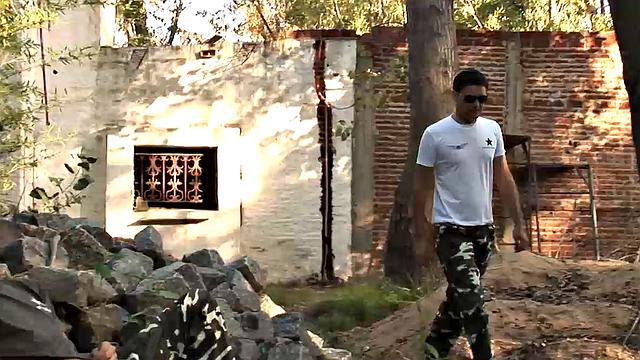 Young Latino Antonio has found a private place to jerk off when he is discovered by Alejo. The older instructs him to get on his knees and suck his big cock, and the boy does as he's told.