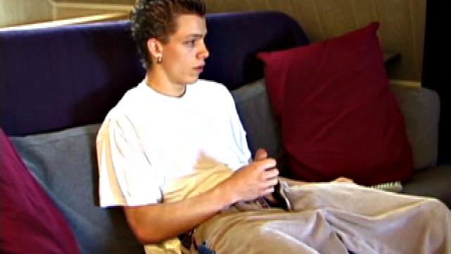 Shane in new x-rated porn video prepares for hot jerk off session. He works his cock with both hands, edging to an explosive finish. Eventually Shane sends a warm cum load flying over his shoulder.