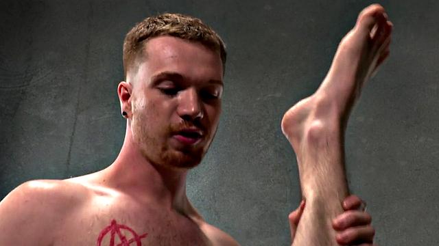 Inked jock asslicked before barebacked for cumshots