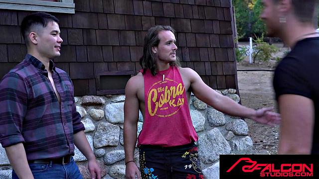 FalconStudios - Hot Asian Jock Colton Reece Barebacks Ass In Cozy Chalet