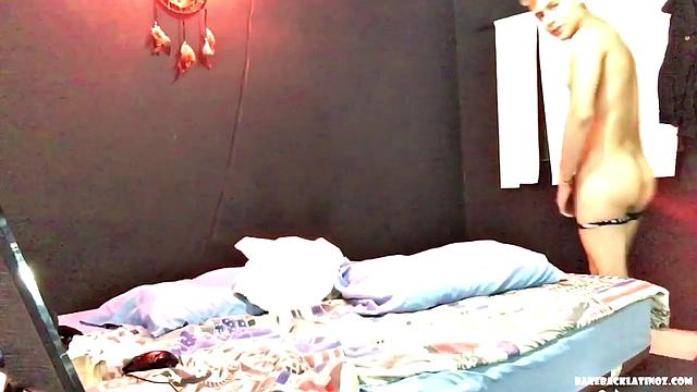 Our featured solo of the week is adorable Latin boy Zalar. This cute twink strips off and reveals his big dick.