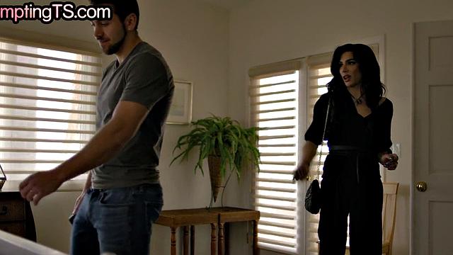 Petite Trans barebacked by BFs cock after 69 sucking