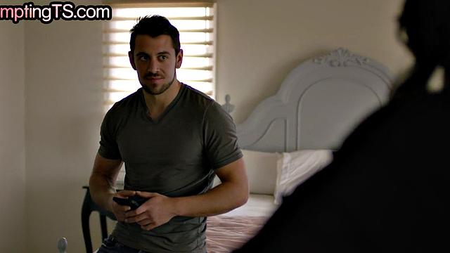 Petite Trans barebacked by BFs cock after 69 sucking