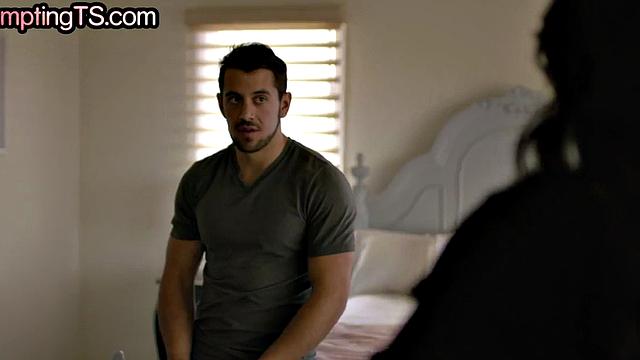 Petite Trans barebacked by BFs cock after 69 sucking