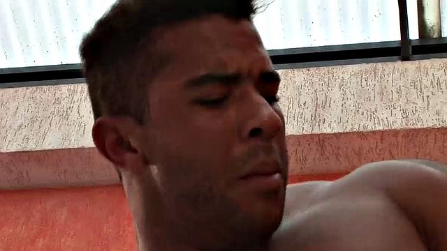 Hairy and muscular Latinos Dennys and Douglas are naked in a hot tub, with the perfect excuse to fuck. Big uncut cock sucking turns to raw bareback ass fucking and soon the Brazilian are out of the tub and banging on the floor.