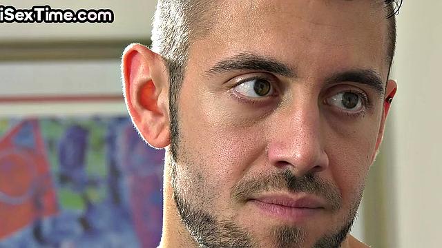 Bisexual smallboobs babe fucked in MMF 3way by BF and his mate