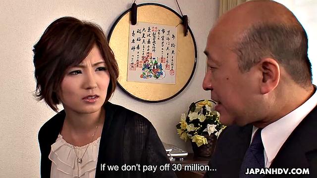 Pretty wife repays husband's debts