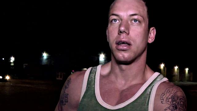 Naive Jock gets gloryhole blowjob from gay dude