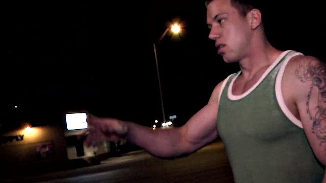 Naive Jock gets gloryhole blowjob from gay dude