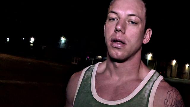 Naive Jock gets gloryhole blowjob from gay dude