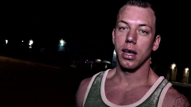 Naive Jock gets gloryhole blowjob from gay dude